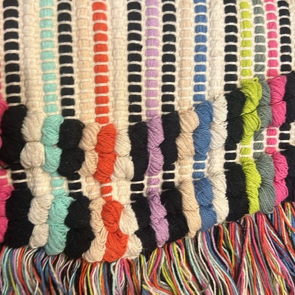 Stella & Dot Colorful Woven Envelope Clutch with Fringe - Picture 4 of 7